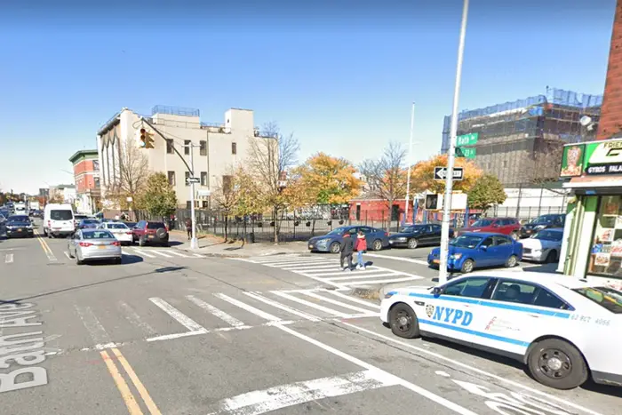 The intersection at Bay 23rd Street and Bath Avenue in a Google Maps image from November 2019.